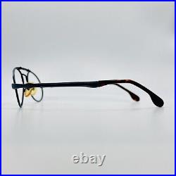 Bugatti eyeglasses Men Ladies Oval Gunmetal Blue 16928 Vintage 90er Years NOS