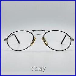 Bugatti eyeglasses Men Ladies Oval Silver Blue Mod. 13438 Vintage 90er Years NOS