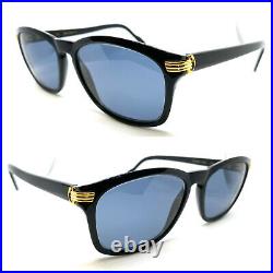 CARTIER 80s! Vintage Eyeglasses / Sunglasses with Case, New Blue Lens! 21117