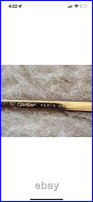 CARTIER C Decor SALISBURY Rimless Special Edition 135/16 GOLD PL Eyewear 1990's