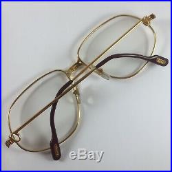 CARTIER Eye Frame c1988 Vintage Panthere Lunettes 22ct Gold Glasses 59-16 140