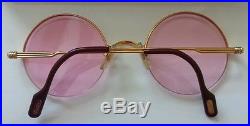 CARTIER GOLD FRAME ROUND LENS EYEGLASSES Authentic, Vintage, Pre-owned