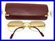 CARTIER LOUIS Half Rimless Vintage Eyeglasses / Sunglasses GOLD Case 30128