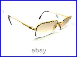 CARTIER LOUIS Half Rimless Vintage Eyeglasses / Sunglasses GOLD Case 30128