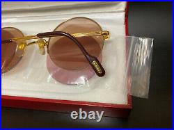 CARTIER MAYFAIR Vintage Eyeglasses / Sunglasses with Case, 2 Lens! 30310