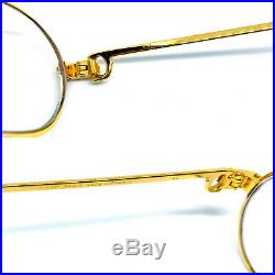 CARTIER Must Louis 55-20 140 Vintage Eyeglasses / Sunglasses Gold Silver 11025