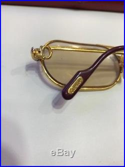 CARTIER Prescription Gold tone Eyeglasses Paris France 130 With Box Vintage