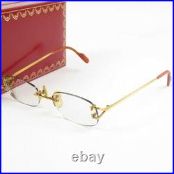 CARTIER Prescription eyeglass frame vintage Glasses gold France Women 73046
