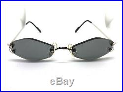 CARTIER RIMLESS OCTAGON Vintage Eyeglasses / Sunglasses Silver Hexagon 3points