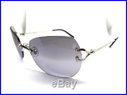 CARTIER RIMLESS Vintage Eyeglasses / Sunglasses Silver Purple 3points
