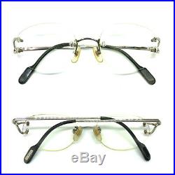 CARTIER RIMLESS Vintage! Eyeglasses / Sunglasses Trinity Santos Silver 3points