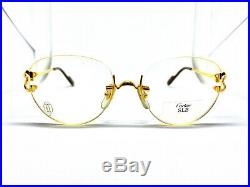 CARTIER Rimless Vintage! Eyeglasses / Sunglasses Panthere Santos Gold SLB 20109