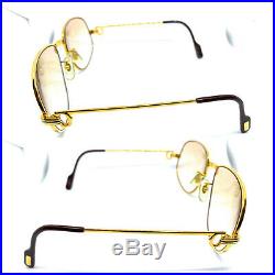 CARTIER Romance Louis 58-18-135 Vintage Eyeglasses Sunglasses Gold Silver 20301