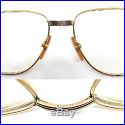 CARTIER Romance Louis Vintage Eyeglasses / Sunglasses Gold Silver 58-18-135