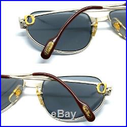 CARTIER Romance Santos 58-18 140 Mat Silver Vintage Eyeglasses Sunglasses 20401