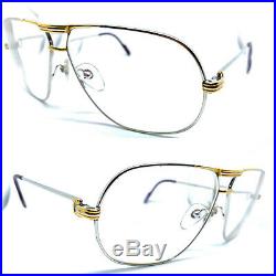 CARTIER TANK Bad Condition Vintage Eyeglasses / Sunglasses Silver 20421