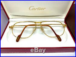 CARTIER TANK Vintage Eyeglasses / Sunglasses with BOX! Santos Vendome 20612