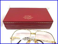 CARTIER Vendome Louis Gold 59-14-140 Vintage Eyeglasses / Sunglasses & BOX