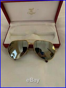 CARTIER Vendome Santos Gold 62-14-140 Vintage Eyeglasses Sunglasses & BOX