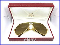 CARTIER Vendome Santos Gold 62-14-140 Vintage Eyeglasses Sunglasses & BOX 11030