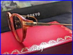 CARTIER Vintage Eyeglasses / Sunglasses BROWN with Case