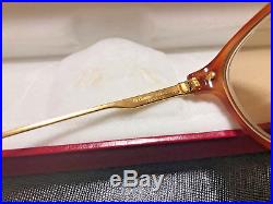CARTIER Vintage Eyeglasses / Sunglasses BROWN with Case