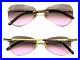 CARTIER Vintage! Eyeglasses / Sunglasses rimless rimeless Gold stone 20515
