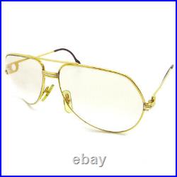 CARTIER Vintage Logos Reading Glasses Eye Wear Gold Brown 5914 AK31455b