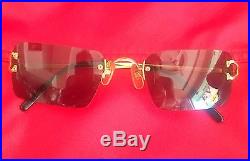 CARTIERs rimless 18k gold filled eyeglasses, made in france