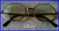 COTTET FRANCE Vintage 14K Gold Plated Octagonal Eyeglasses Sunglasses Frames Uni