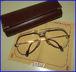 Cartier 1983 Eyeglasses Aviator Style Readers/Prescription Lenses 59/14 -135