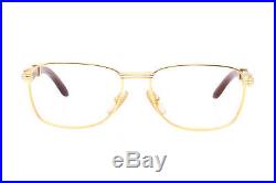 Cartier Amboise Bubinga Palisander Rosewood vintage 1990 eyeglasses with case