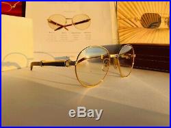 Cartier Bagatelle Bubinga Vintage Sunglasses Lunettes Sonnenbrille Eyeglasses