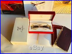 Cartier Bagatelle Bubinga Vintage Sunglasses Lunettes Sonnenbrille Eyeglasses