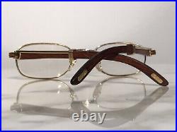 Cartier Breteuil 22k Wood Vintage Glasses Sunglasses Eyeglasses Frames