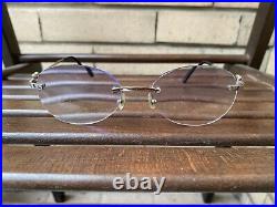 Cartier C-Decor Eyeglasses/Sunglasses Frame Silver Colour Vintage glasant france
