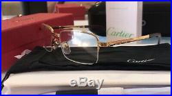 Cartier C Decor Vintage Optical HalfRim Stainless Steel Eyeglass sunglass Frames