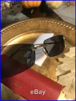 Cartier C Decor Vintage Optical Rimless Stainless Steel Eyeglass sunglass Frames