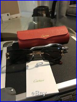 Cartier C Decor Vintage Optical Rimless Stainless Steel Eyeglass sunglass Frames