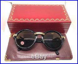Cartier Cabriolet Black Gold 80s Vintage Eyeglasses / Sunglasses with BOX