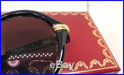 Cartier Cabriolet Black Gold 80s Vintage Eyeglasses / Sunglasses with BOX
