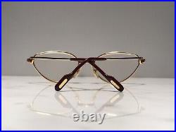 Cartier Cat Eye Vintage Scala C Decor Gold Sunglasses Glasses Eyeglasses Frame