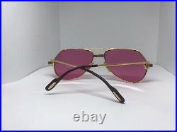 Cartier Diamond Santos C Decor Gold Vintage Sunglasses Glasses Eyeglasses Frame
