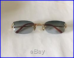 Cartier Eyeglasses Frames Pale Vintage Gold Authentic 48-20