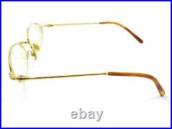 Cartier Glasses Eyewear Eyeglasses 49/19 135 Vintage Men Gold M1596