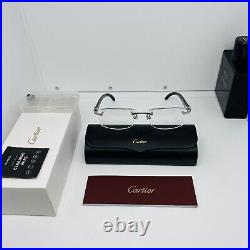 Cartier Hybrid White Horn Buffalo Rimless Frame SunGlasses/ Frames Vintage