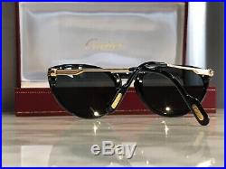 Cartier Lumen Cat Eye 22k Gold Vintage Sunglasses Glasses Frames Rare Wire Metal