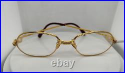 Cartier Must De Panthere 54mm Gold Plated Glasses Vintage