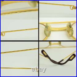 Cartier Must Louis Oval Eyeglasses 55 20 140 Gold Plated Vintage Glasses Frames