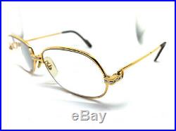 Cartier Panthere GOLD Vintage Eyeglasses / Sunglasses 56-17 135 Louis santos